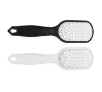 2 Pièces Lime Exfoliante pour Pieds à Main, Acier Inoxydable, Noir | Gel Hemostatique Ongles, Kit Manucure Pedicure, Racloir Pédicure, Appareil Pedicure, Exfoliat