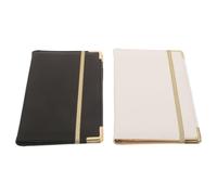 2 Pièces Livre de Serveuse et Pince Métallique avec Porte-stylo Pu | Pochettes Multiples pour Notes et Reçus, Surface Fine Résistante aux Rayures, Bords Lisses Minimalistes