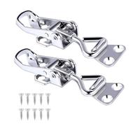 2 Pièces Loquet à Bascule en Acier Inoxydable, Loquets à Bascule GH-4001 Réglables Sauterelles de Menuisier Loquet de Serrage Capacité de Rétention 100kg 220lbs pour les Boîtes, Fenêtre de Porte