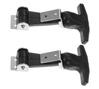 2 Pièces Loquet à Poignée en T Flexible Caoutchouc | Fermeture pour Remorque Ridelle et Capot, Usage Boîte à Outils et Coffre, Finition Noire