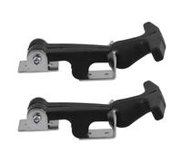 2 Pièces Loquet en Acier Inoxydable Noir Réglable | Caoutchouc, Usage sur Caisses D’aviation et Moteurs, Fiabilité Pratique, pour Professionnels et Bricoleurs