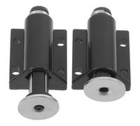 2 Pièces Loquet Magnétique Verrou Noir à Pression Magnétique | Plastique, Rebond Automatique, Résistant à L’usure, Protège le Corps du Meuble, pour Placards et Tables Basses