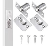2 Pièces Loqueteau à Bille Loquet de Porte à Bille de Meuble à Bille Ajustable Acier Inoxydable Fermoir Inoxydable Loqueteau à Bille, Argent Loquet Porte Interieure, Convient aux Armoires, Bureaux