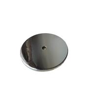 2 pièces/lot, Dia60mm-250mm capuchons en métal de moyeu de lampe capuchon circulaire plaqué avec trou de 10mm, accessoires d'éclairage de lustre bricolage (Base Type : Dia90mm, Color : Chrome)