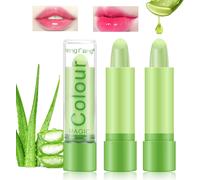2 Pièces Lot Rouge A Levre Magique Change De Couleur Aloe Vera Rouge A Levre Mat Longue Tenue Jelly Lipstick Teinté Baume Brillant À Lèvres Maquillage Cadeau Femme Filles(2 Pièces-Aloès)
