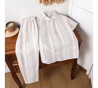 2 pièces/Lot Tenue décontractée pour garçon préadolescent de style collégial confortable et polyvalente. Chemise polo à col rayé avec visage souriant et pantalon à taille élastique. Convient à l'autom
