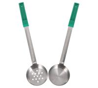 2 Pièces Louche à Pizza Doseuse 4 Oz en Acier Inoxydable | Contrôle des Portions, Format Compact et Léger, pour Déjeuners au Bureau et Fêtes, Vert Élégant