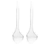 2 Pièces Louche à Sauce Transparente à Long Manche, Portion Précise | PC Clair, Design Asymétrique Bec Verseur, Usage Restauration et Banquet, Nettoyage Facile