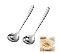 2 Pièces Louche à Soupe 20,5cm Petite Louche Inox, Louche Cuisine, Cuillère de Service, Cuillère à Soupe Inox, Cuillères de Service pour Buffet Restaurants Parti, Lavables au Lave-Vaisselle