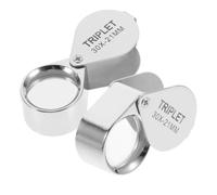 2 Pièces Loupe de Réparation de Bijoux 30x Pliable Argenté