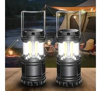 2 pièces Lumières alimentées par batterie LED, Lumières portables alimentées par batterie de survie, Lanterne de camping, Convient pour les ouragans, les urgences, les tempêtes, les pannes de courant,