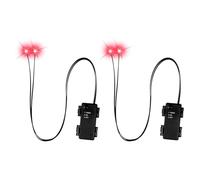 2 Pièces Lumières de Oculaire LED Multicolores, Décorations d ' Halloween Résistantes Intempéries pour Les Affichages Extérieurs et Les Thèmes Yeux de Propriété d ' Halloween avec Câbles, Red