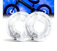 2 Pièces Lumières LED pour Moyeu De Roue, Cyclisme Hub Léger, 7 Couleurs Et 18 Modes, Feux De Roue De Vélo avec Induction Intelligente, Lampe pour Moyeu pour Avertissement De Sécurité Et Décoration