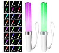 2 Pièces Lumineux En Mousse LED,24 Couleurs 3W 25CM Bâtons Lumineux LED, Bâtons Lumineux Pour Fêtes,Bâtons LED Pour Mariages Pour Fête,Halloween,Raves,Anniversaire