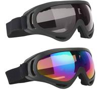 2 pièces Lunette de Ski, Lunettes d\\\\\\\\\\\\\\\'anti-buée et Coupe-Vent pour Les Hommes, Protection UV 400 et lentille 2paires#L L