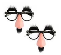 2 Pièces Lunettes À Gros Nez,lunette Gros Yeux, Déguisement De Lunettes À Gros Nez Avec Des Sourcils Et Une Moustache De Nez Drôles Pour Les Fournitures De Fête Halloween Nouvel An