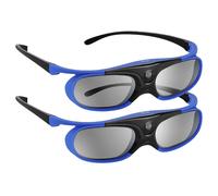 2 PièCes Lunettes à Obturateur Actif DLP-Link Lunettes 3D Rechargeables par USB pour Projecteurs DLP LINK pour Projet W1070 W700