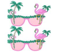 2 Pièces Lunettes De Fête Flamant Rose Lunettes De Fantaisie Tropicales Lunettes De Soleil De Fête Flamingo Lunettes De Cosplay Lunettes De Soleil De Mode Articles De Fête