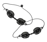2 Pièces Lunettes de Protection Réutilisables en PU Noir | Protection Oculaire Sources Lumineuses Intenses, Usage Cabine Bronzage et Blanchiment des Dents