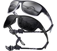 2 Pièces Lunettes De Soleil De Sport Pour Hommes Femmes Protection Uv400 Lunettes Polarisées Enveloppées Autour De Lunettes De Cyclisme Unisexes Pour Vélos, Pêche, Course À Pied, Escalade[Z2836]