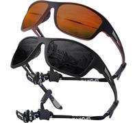 2 Pièces Lunettes De Soleil De Sport Pour Hommes Femmes Protection Uv400 Lunettes Polarisées Enveloppées Autour De Lunettes De Cyclisme Unisexes Pour Vélos, Pêche, Course À Pied, Escalade[Z2835]