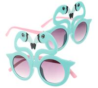 2 Pièces Lunettes De Soleil Flamingo Swan Pour Enfants Vert