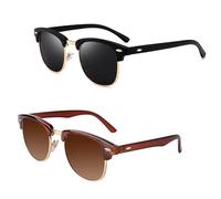 2 Pièces Lunettes de Soleil Homme, Lunettes de Soleil, Lunette de Soleil Femme, Lunette Transparente Homme, Lunette Homme, Convient pour une Utilisation en Plein Air, Voyage, Randonnée, Conduite