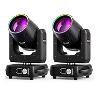 2 pièces Lyre LED 295W RGBW Mini Beam lumière de scène 14 couleurs 14 Gobos Disco Lumière Rotative Prisme Nébulisation dmx512 Jeu de Lumiere pour DJ Club Fête Bar Théâtre Mariage