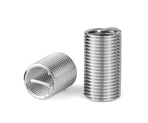 2 pièces M27 * 3 1D ~ 3D 304 fil d'acier inoxydable manchon d'insertion douille vis bobine écrou de réparation - attaches industrielles(M27x3x3D)