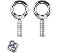 2 Pièces M6 Anneau de Levage,Boulon À Anneau,Anneau de levage en acier inoxydable 304 M6 x 35 - 2 vis avec écrous de verrouillage M6 - pour travaux de levage léger et d’amarrage