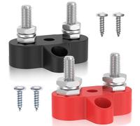 2 pièces M6 barre omnibus 12V 100A bornier goujons barre omnibus 12V 1/4 "négatif robuste goujon de Distribution de puissance
