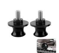 2 Pièces M8 Diabolos Moto Universels pour Béquille Arrière, Moto Bobines Bras Oscillant en Aluminium CNC Antirouille, M8 Diabolos Moto Robustes pour Levage, Protection Antichoc et Installation Facile