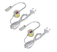 2 Pièces Machine à Coudre lumières LED Machine à Coudre col de Cygne Lampe 30-LED lumière Lampe avec Interrupteur de Base de Montage magnétique pour Le Travail de Couture(EU)