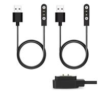 2 Pièces Magnétique Chargeur Montre Connectée 2 Pins 4mm, Câble de Chargement USB Compatible avec YAMAY SW02 AGPTEK LW11, Ticwatch GTX,Haylou LS05, Longueur 60 cm,Accessoires pour Montre Intelligente