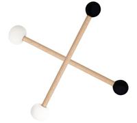 2 Pièces Maillet de Bol Chantant Double Tête, Feutre et Caoutchouc | Poignée en Hêtre, Usage pour Percussion et Gongs, Accessoire Portable, Répétition Musicale, Contemplation