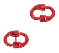 2 Pièces Maillon de Liaison en Acier 1,12t pour Élingues de Levage | Verrouillage Facile, Goupille Anti-chute, Boucle Anti-chute, Rouge, Installation Simple, Usage Industriel