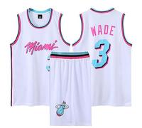 2 Pièces Maillot Basketball Enfant/Adulte, Maillot de Basket, Maillots de Basketball Débardeur Actif et Ensemble Court pour Garçons/Homme Blanc L