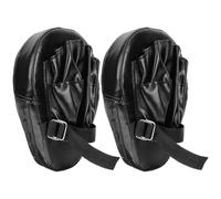 2 Pièces Main de Kickboxing Noire, Coussin D'entraînement | Pu et Mousse, Structure à Trois Couches, Prise Confortable, Résiste aux Impacts et Coups