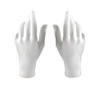 2 Pièces Main Féminin Surface Semi-Mate Gauche/Droite Support d'Affichage Bijoux Porte Montre Présentoir - Blanc