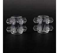 2 pièces manchon de pénis masculin transparent en silicone souple avec épine 1.38" anneau de pénis de manchon de coq extenseur de pénis réutilisable jouets sexuels pour adultes pour hommes