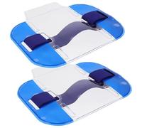 2 Pièces Manchon pour Insigne Bleu, Porte-badge de Bras PVC Nylon | Protège Carte Transparent, Identification Facile, Affichage Net du Badge, Léger, pour Travailleur et Usage Quotidien