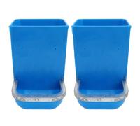 2 Pièces Mangeoire à Fourrage de Grosse Capacité en Plastique Bleu | Usage Facile et Sûr, Dosage Précis du Fourrage, pour Lapins et Cailles, Ferme ou Maison Couleur Aléatoire