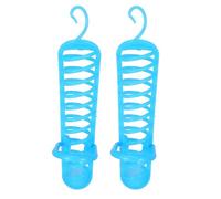 2 Pièces Mangeoire Perroquet Panier Ajouré, Plastique Bleu | Stimule la Recherche de Nourriture, Crochet Renforcé, Lecture Facile du Niveau, pour Cage Intérieure et Perruche