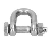 2 Pièces Manille d'ancrage à anneau en D, Manilles M10 en acier inoxydable, Heavy Duty Manille à D-shaped 500kg/1102,3lbs, Manille en U forme pour les manilles de treuil de remorquage