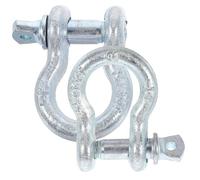 2 Pièces Manille de Remorquage Métal Galvanisé 1/4 Pouce | Sécurité Stable, Design Multifonction, Format 5/16 Pouce, Finition Argentée, Usage Traction et Levage