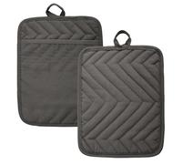 2 PièCes Maniques Cuisine en Coton AntidéRapant Manique Suspendable Lavable Gants De Cuisine pour Le Four pour La Cuisson Et La PâTisserie Gris Fumé