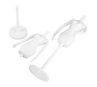 2 Pièces Mannequin de Vêtements de Poupée Blanc | Base Stable Réglable en Plastique, Bras Mobiles, Présentation Aisée de Mini Tenues, pour Vitrines Boutique ou Maison