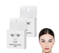 2 Pièces Mapping Sourcil Pré Encré, Fils Pré Encré à Tracer pour Sourcils String Teinte Microblading Outils Cartographie Mesurer de Dessin pour Sourcils Maquillage pour le Tatouage Semi-Permanent 20m