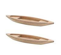 2 Pièces Maquette de Bateau, Voilier Miniature, Style Nautique | Surface Prête à Peindre, Détails Sculptés à Main, Décor Compact pour Aquarium, Atelier Créatif