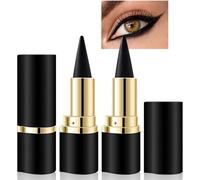 2 Pièces Maquillage Femme Professional Makeup Eyeliner, Matte Quick Dry Eyeliner, Crayon Yeux Waterproof, Eyeliner Couleur Intense, Facile Précise Eye Liner Allday Tenue (Noir)